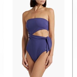 NWT ZIMMERMANN One Pc Cutout bandeau swimsuit Indigo Purple Size 0 (US 2-4) $295